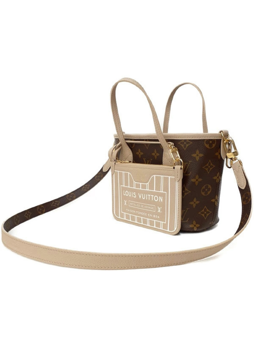 Louis Vuitton Out Bag Monogram Inside Neverfull Brown